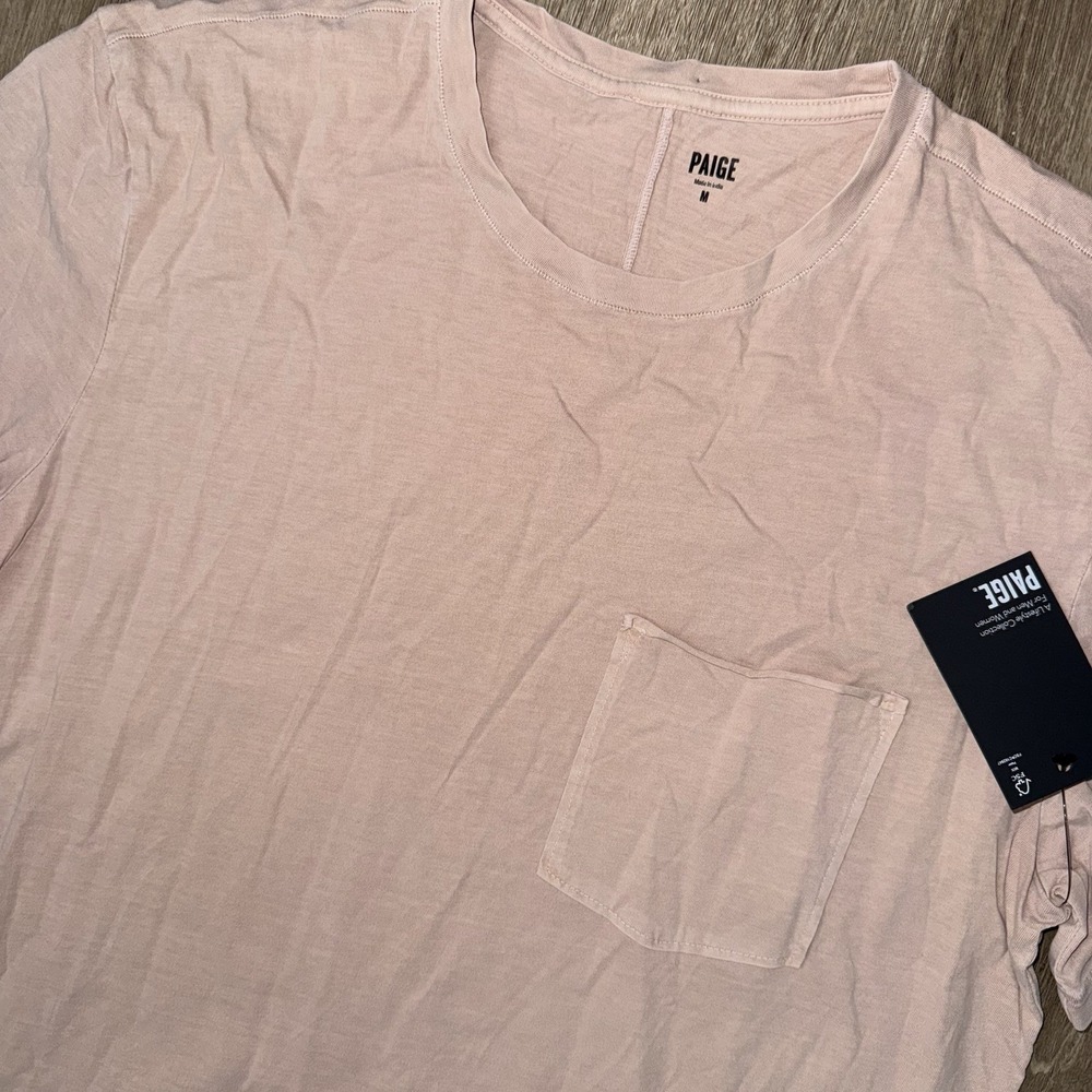 NWT Paige Ramirez Tee Men's M Vintage Mesa Ridge Pocket Short Sleeve Taupe